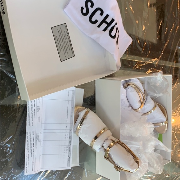 SCHUTZ Shoes - Schultz gold heal shoes. 6 1/2